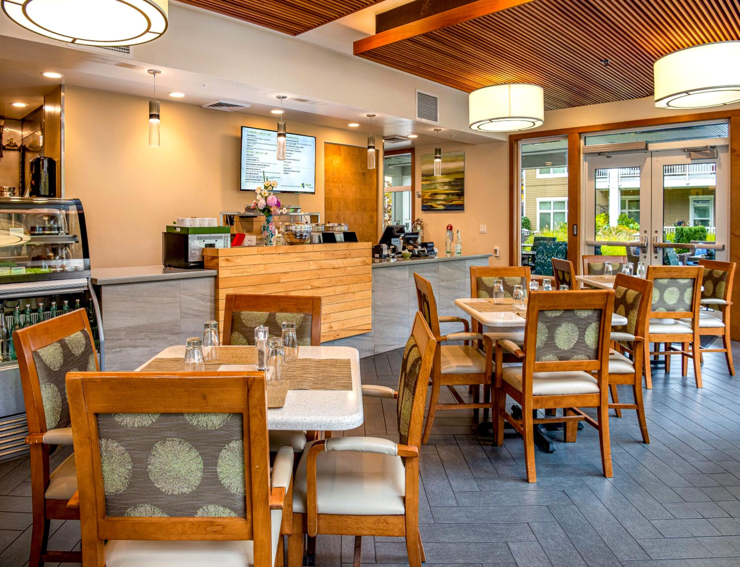 Cascade Manor bistro seating.