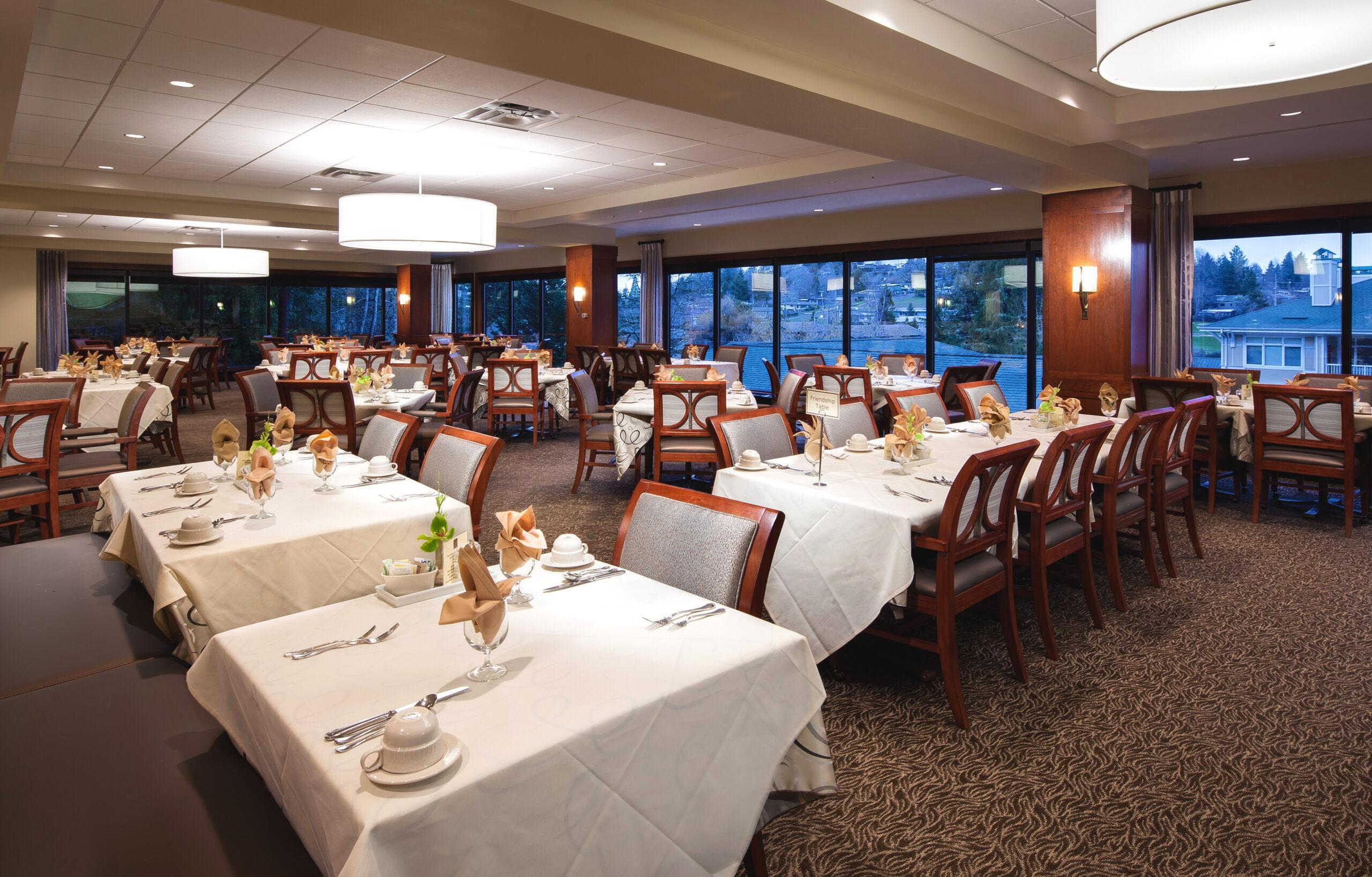 Cascade Manor formal dining room.